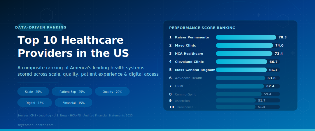 top 10 healthcare providers in the US